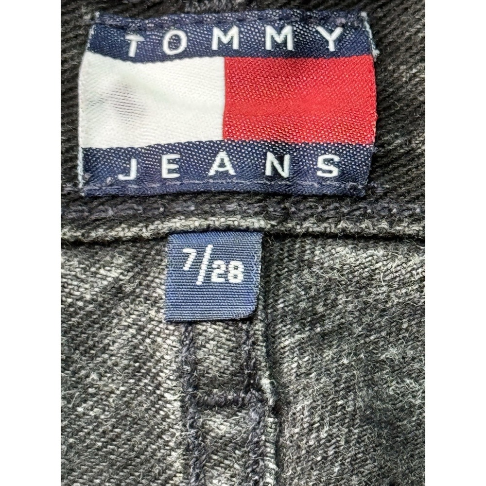 Vintage Tommy Hilfiger Women's Classic High Rise Straight Black Denim Jeans Logo - Picture 6 of 10